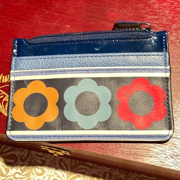 Brighton Handbags - Brighton Blueprint Flower Leather wallet or card holder